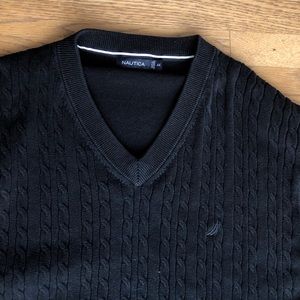 Nautica Oversized Sweater Vest!! Men’s Size 4X and the color black.